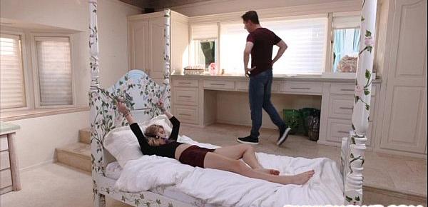  Blonde Arya Faye bound and disciplined by neighbor dick